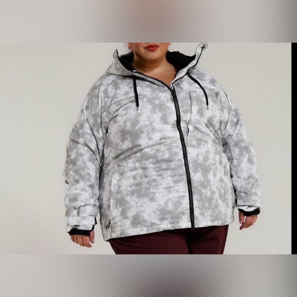Pulse Gray and White Ski Jacket